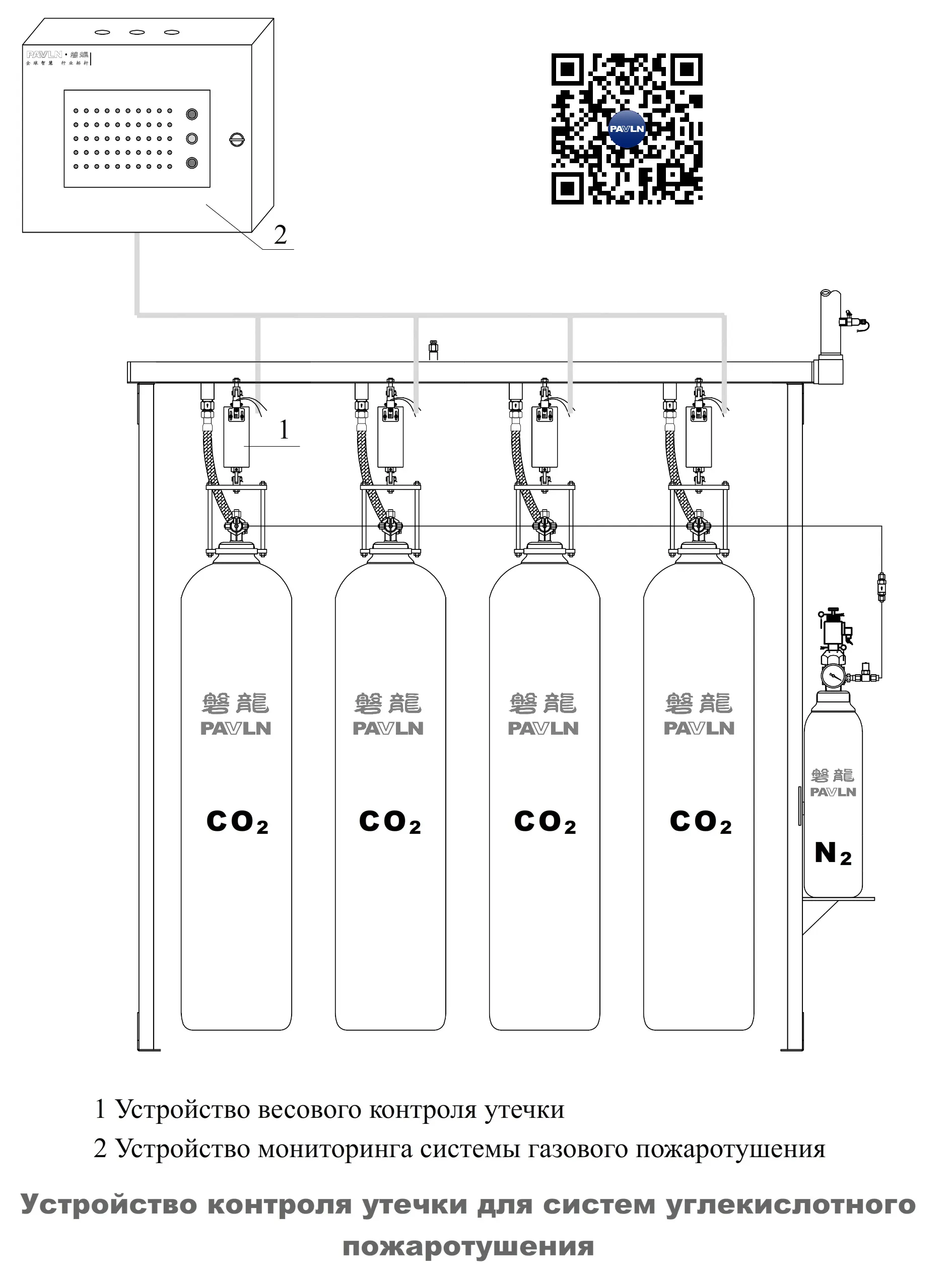 Устройство контроля утечки для систем углекислотного пожаротушения